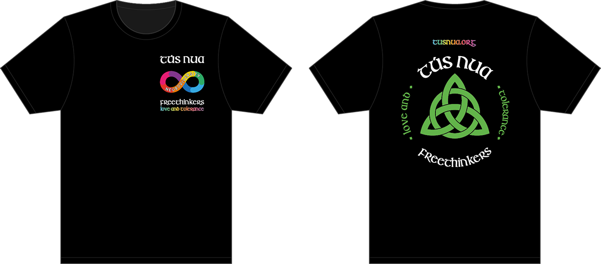 Tús Nua T-Shirt Neurodiversity Black 2024 Artwork