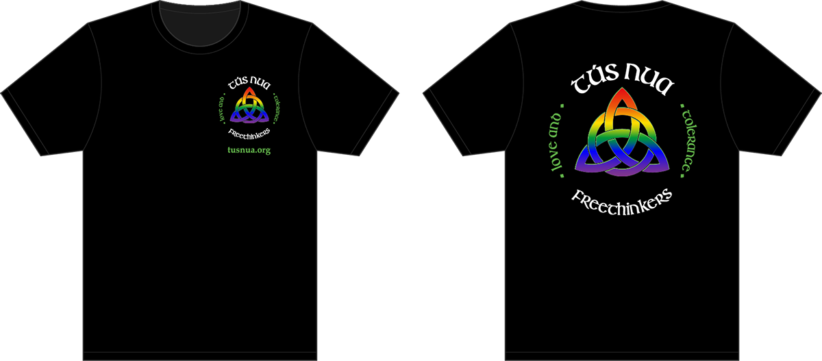 Tús Nua T-Shirt Pride Black 2024 Artwork